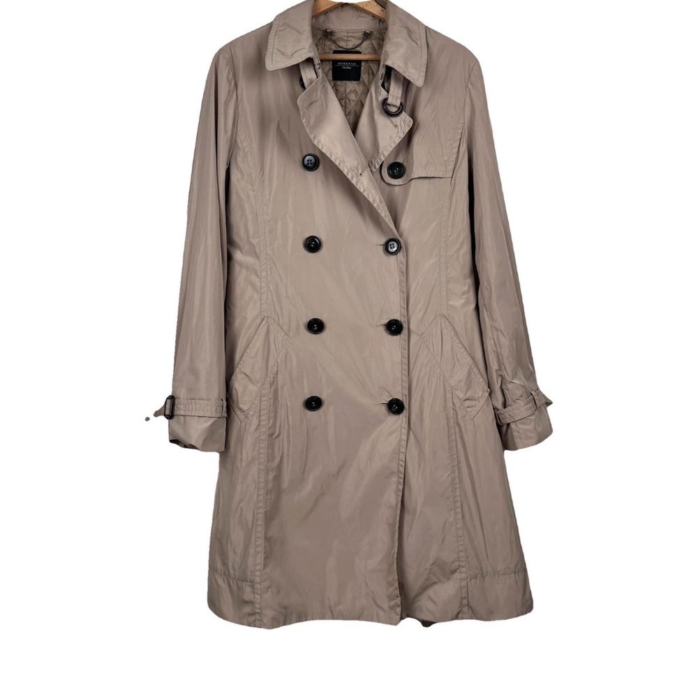 MaxMara Beige Double-Breasted Trench Coat